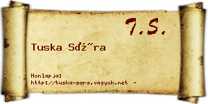 Tuska Sára névjegykártya