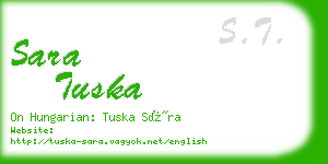 sara tuska business card